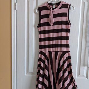 Mock neck striped dress (XL)